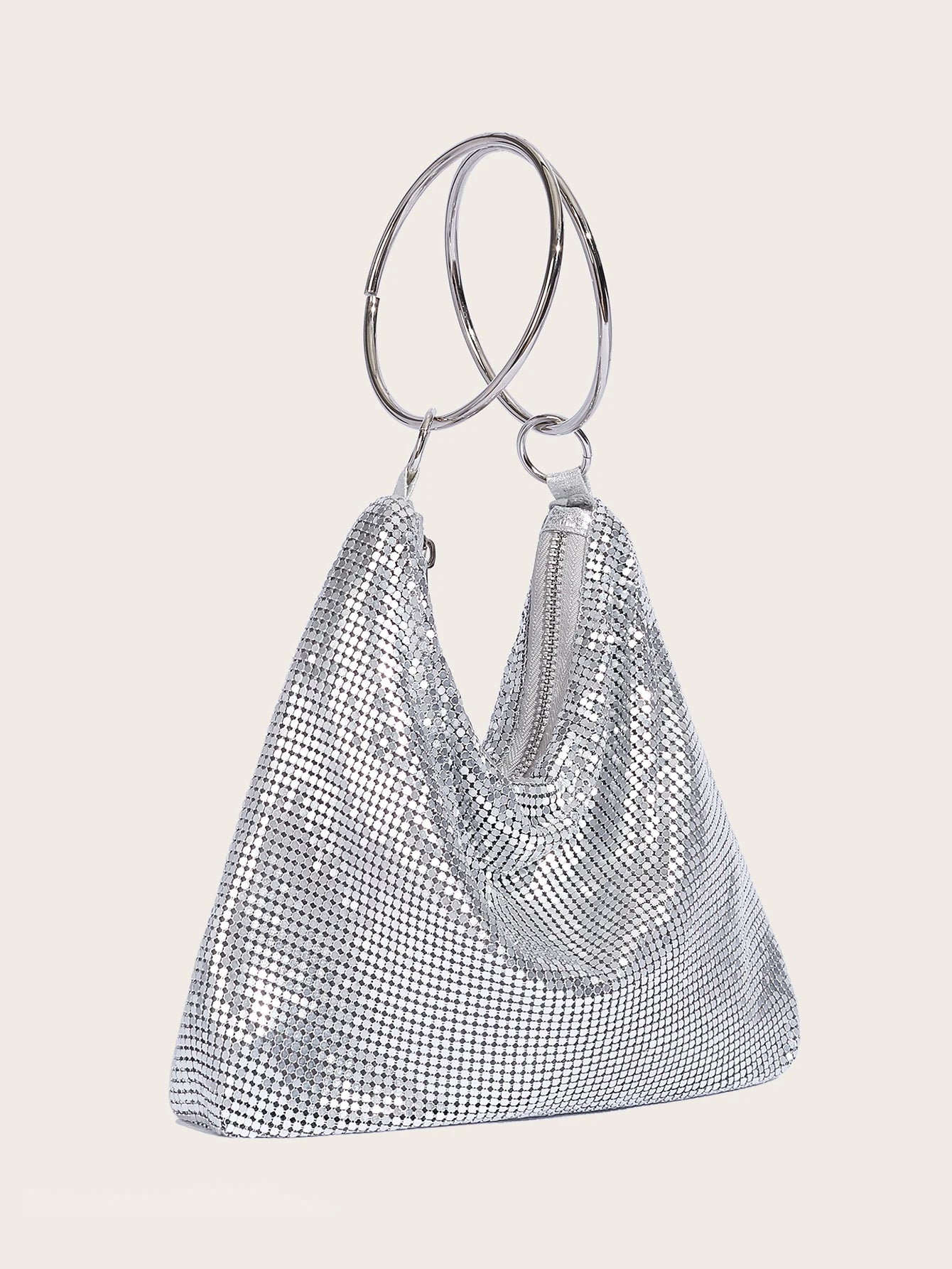 2024 Fashion Evening Bag Party Handbag for Women Large Capacity Gold Bag Aluminum Sheet Purse