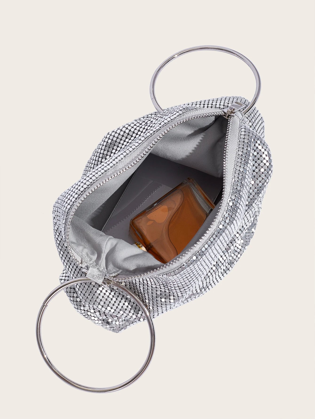 2024 Fashion Evening Bag Party Handbag for Women Large Capacity Gold Bag Aluminum Sheet Purse