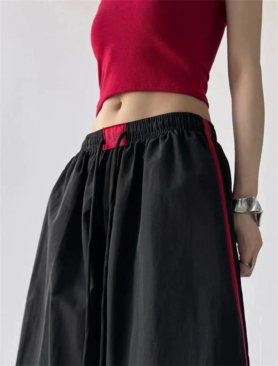 Women Loose Joggers Pants Vintage Streetwear Hip Hop Y2k Baggy Wide Leg Sweatpants Cargo Pants Casual Pockets Fashion Trousers