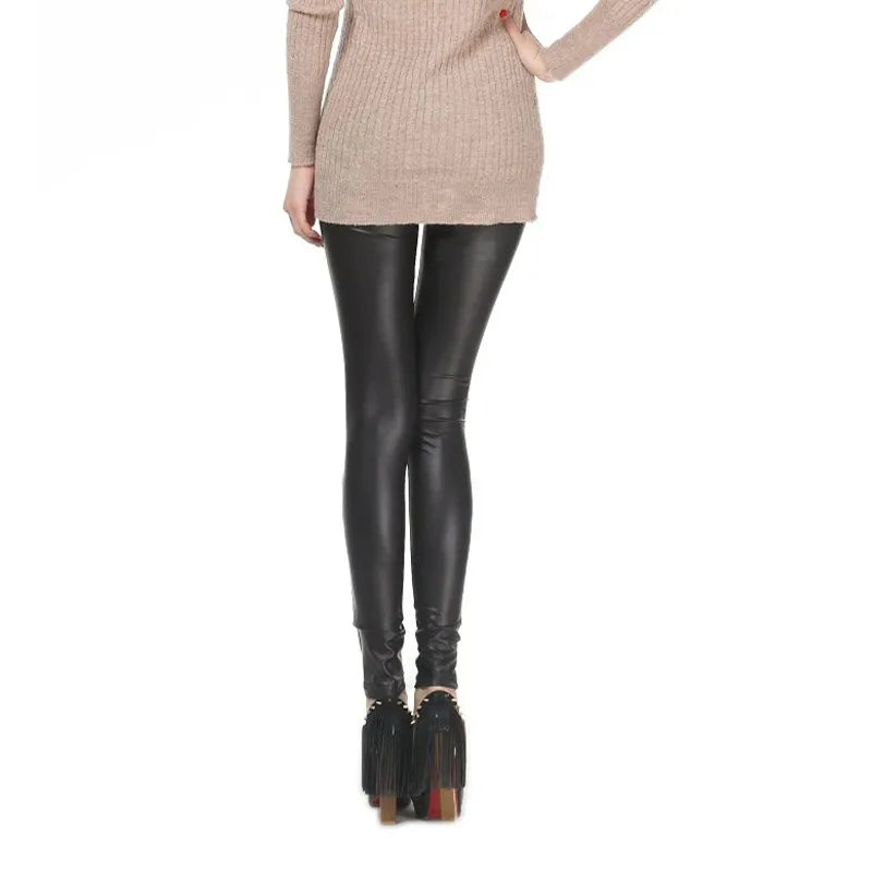 ,PU Leather Yoga Pants