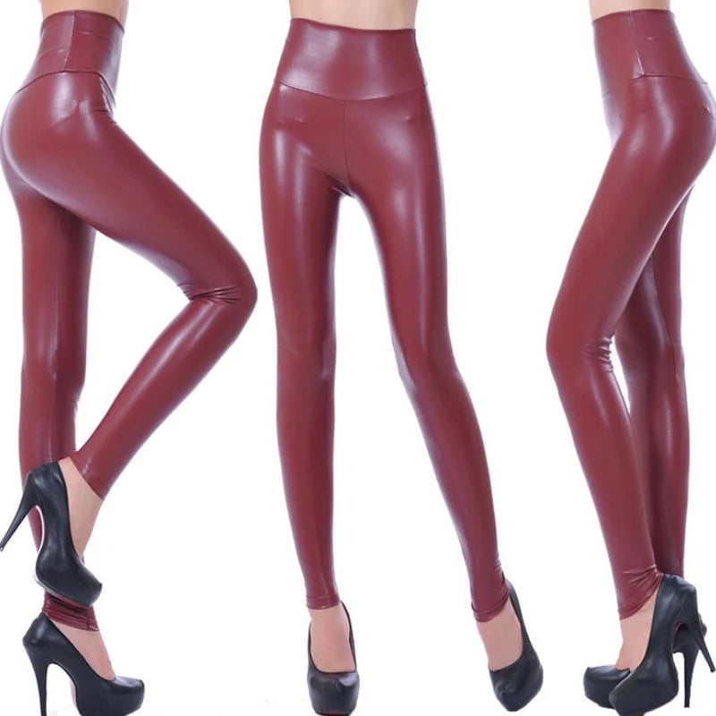 ,PU Leather Yoga Pants