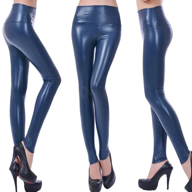 ,PU Leather Yoga Pants