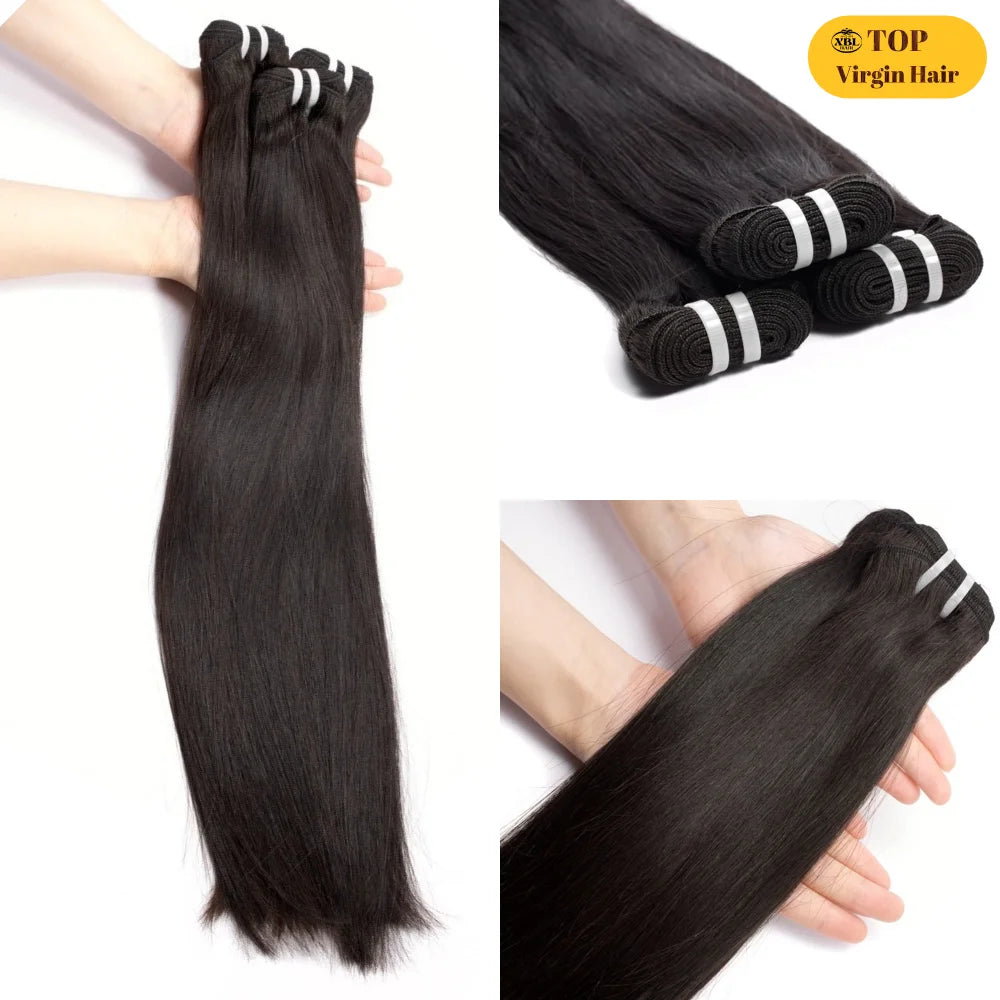 XBL Miss Flawless Authentic 26 28 30" Top Virgin Raw Hair Wholesale Human Hair Bundles Braiding 10 20 30 40 Inch for Party