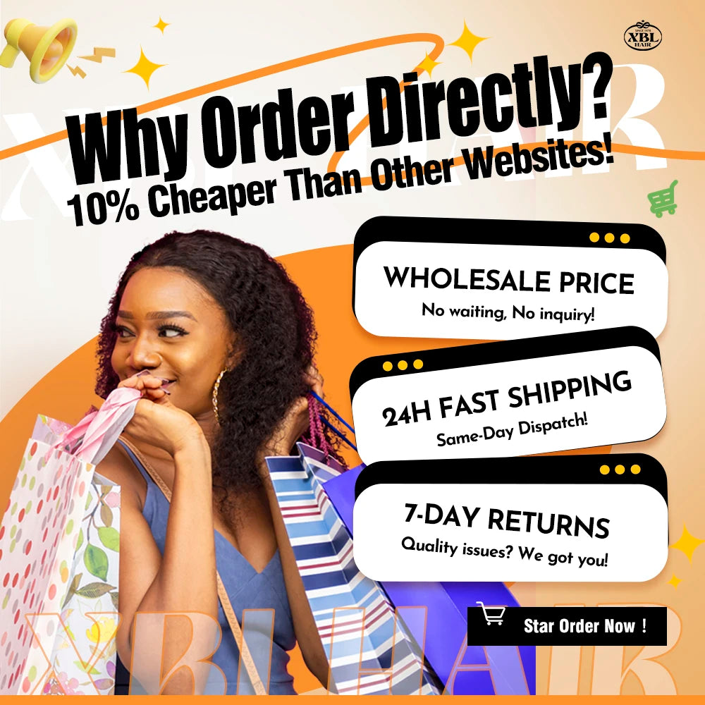 XBL Miss Flawless Authentic 26 28 30" Top Virgin Raw Hair Wholesale Human Hair Bundles Braiding 10 20 30 40 Inch for Party