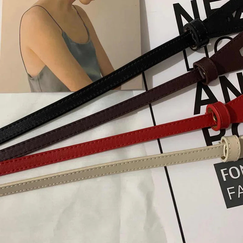 110cm Female Wild Belts Strap Thin Waistband Knotted Bow Waist Belt for Women Fashion Leather Dress Clothes Decoration Jewelry