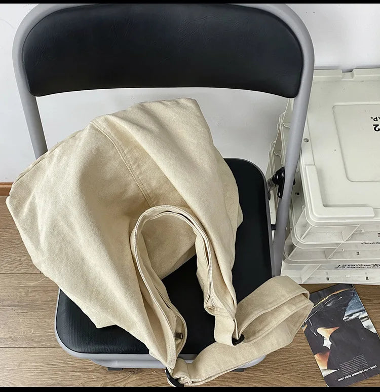 Women's Shoulder Bag Large Canvas Crossbody Bags for Women 2023 Cotton Cloth Fashion Korean Female Students School Bag Handbags