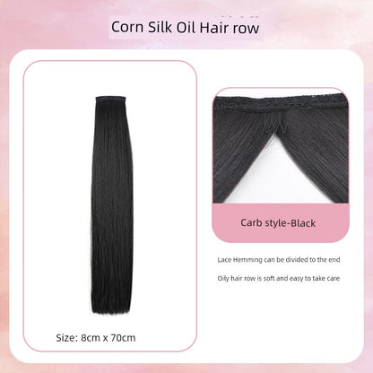 Han Dynasty Micro Oil Hair Pack Wig Set Additional Hair Volume Ancient Costume Style Winding Ring Vertical Ring Modeling Makeup Artist Special Straight Hair Piece