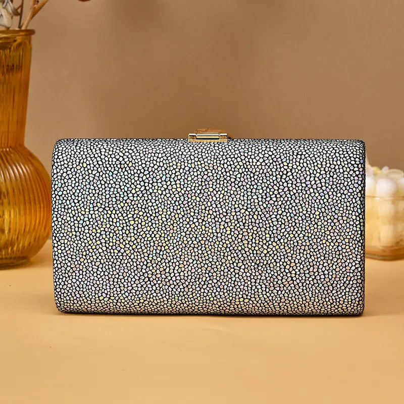 Fashionable Wedding Party Clutch Bag for Women Ladies Small Square Handbag Long Evening Dress Bag Simple Elegant Design