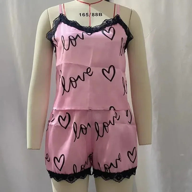 Print Pajama Short Set
