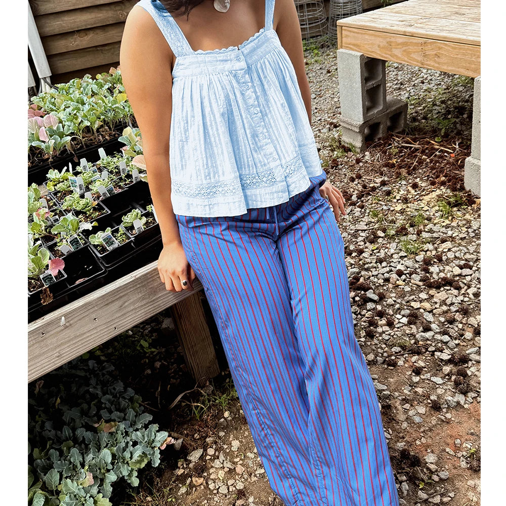 Women Kawaii Cottage Lace Ruffle Trim Tank Top Fairycore Sexy Button Front Square Collar Sleeveless Going Out Camis Boho Vest