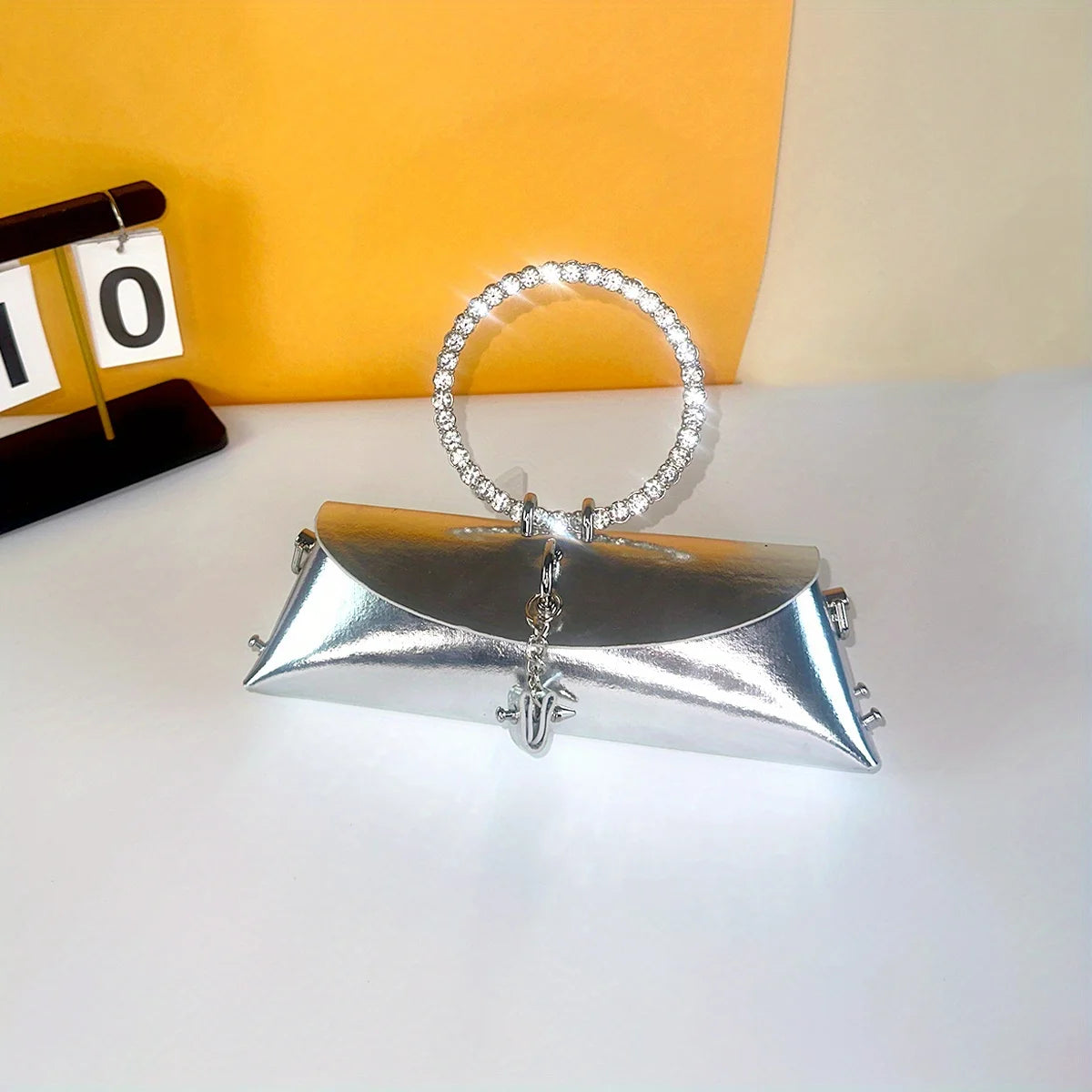 Women's Rectangular Evening Bag-Crystal Embellished Evening Clutch Elegant Party Purse for woman, Luxury Designer Handbags 2025