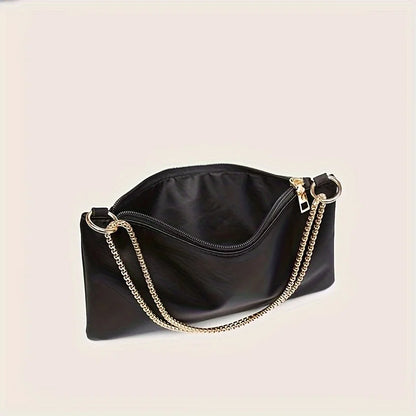 Evening Bag for Women Wedding Formal Dance Cocktail Party Choulder Bag Champagne Beige Black Color with Zipper Closure