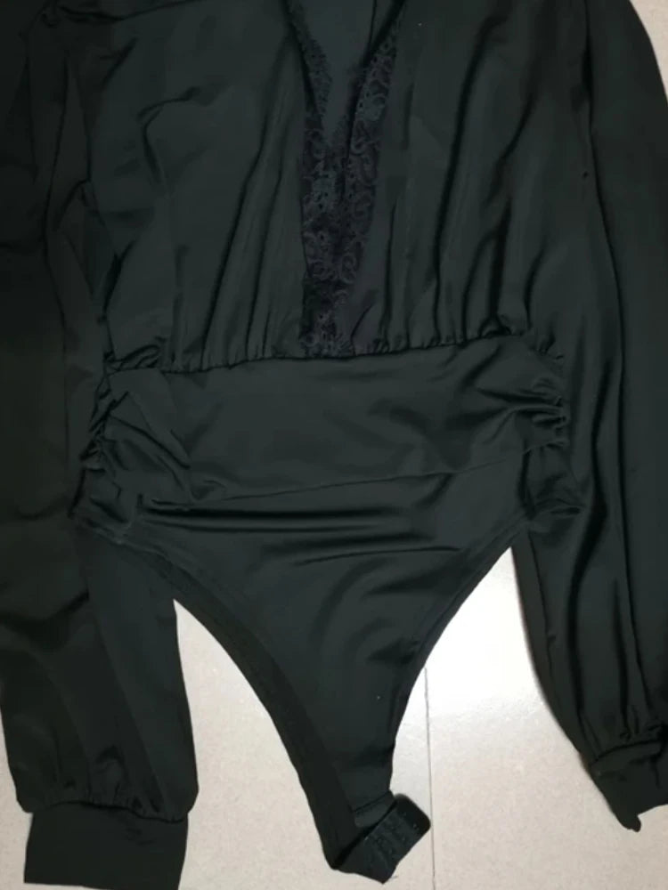 Sexy Lace Embroidery Bodysuit Female Jumpsuit Overalls Slim Outfits Rompers