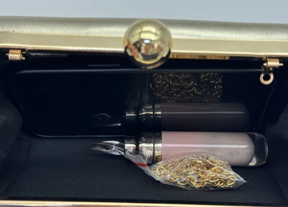 Evening Bags Vintage Metallic Box Bag Clutch Dinner Bag Crossbody Bag for Party Wedding Gathering