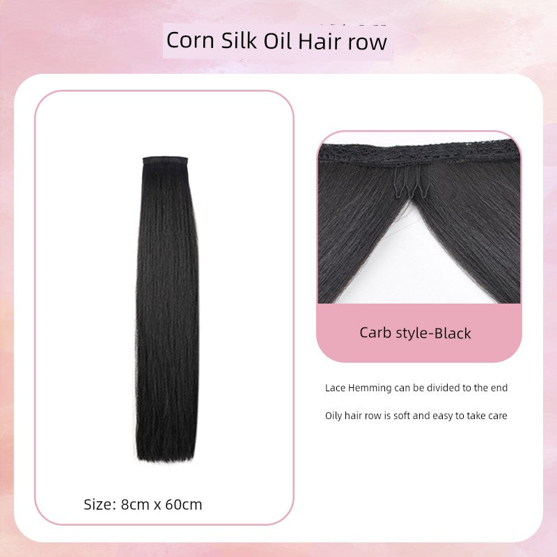 Han Dynasty Micro Oil Hair Pack Wig Set Additional Hair Volume Ancient Costume Style Winding Ring Vertical Ring Modeling Makeup Artist Special Straight Hair Piece