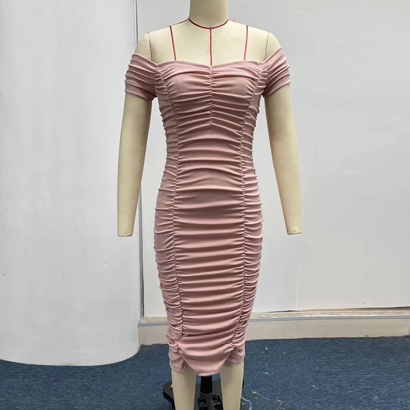 Women Summer Prom Dresses Evening Midi Bodycon Dress Elegant Club Sexy Outfits for Wedding Birthday Party