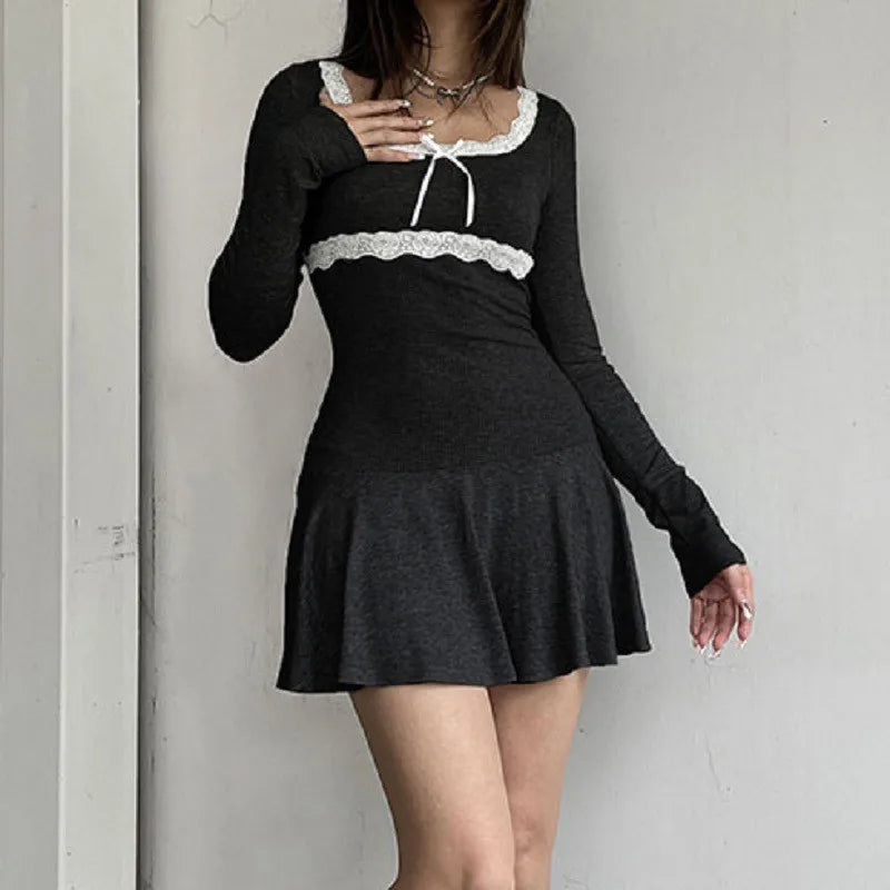 The Lace Patchwork Minidress