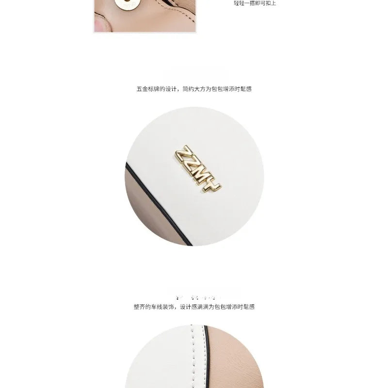 Fashionable handbag Korean color-blocking large capacity women's bag fashionable one-shoulder crossbody bag bucket bag