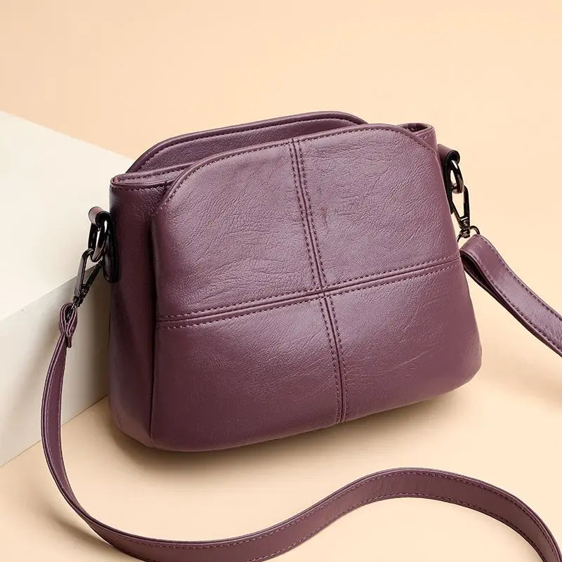 Pu crossbody bag with multi-pocket design, fashionable and versatile, suitable for daily outings as a shoulder bag