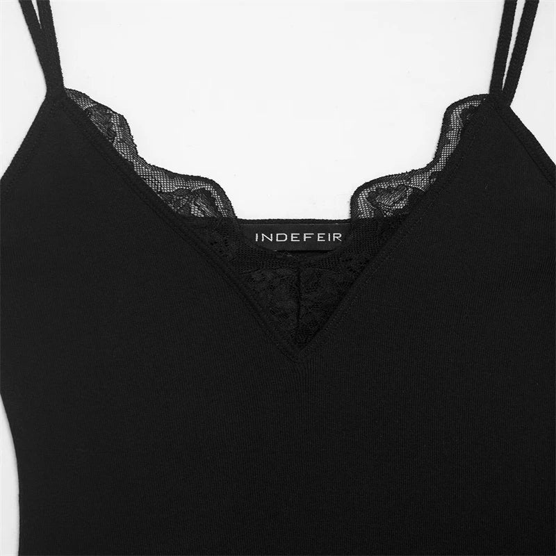 Women's Lace-Trim Cami Top, 3 Colors Available, V-Neck, Thin Straps, Sleeveless Casual Basic Tank