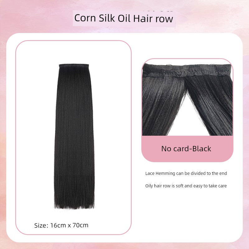 Han Dynasty Micro Oil Hair Pack Wig Set Additional Hair Volume Ancient Costume Style Winding Ring Vertical Ring Modeling Makeup Artist Special Straight Hair Piece