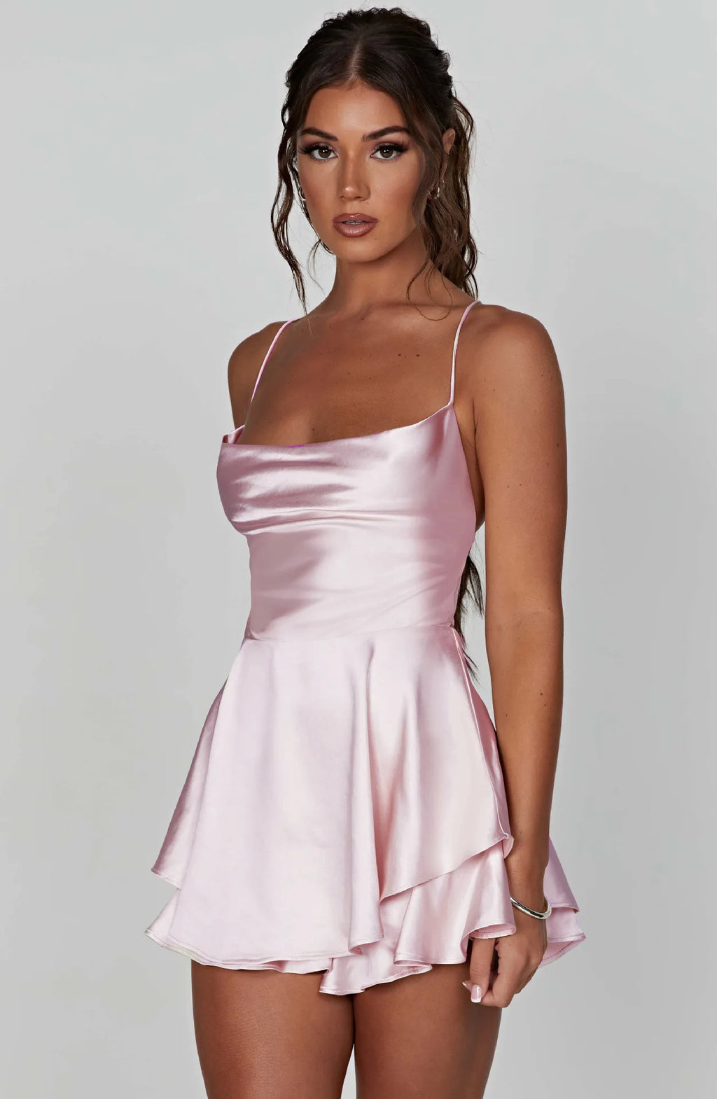 The Crisscross Satin Dress