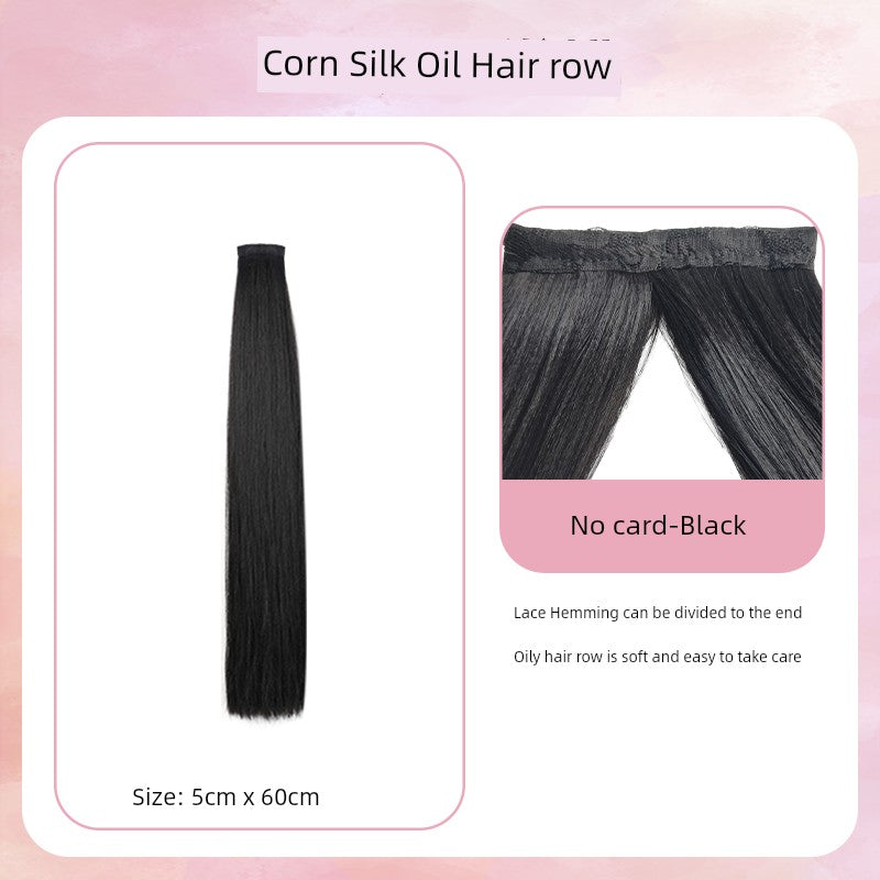 Han Dynasty Micro Oil Hair Pack Wig Set Additional Hair Volume Ancient Costume Style Winding Ring Vertical Ring Modeling Makeup Artist Special Straight Hair Piece