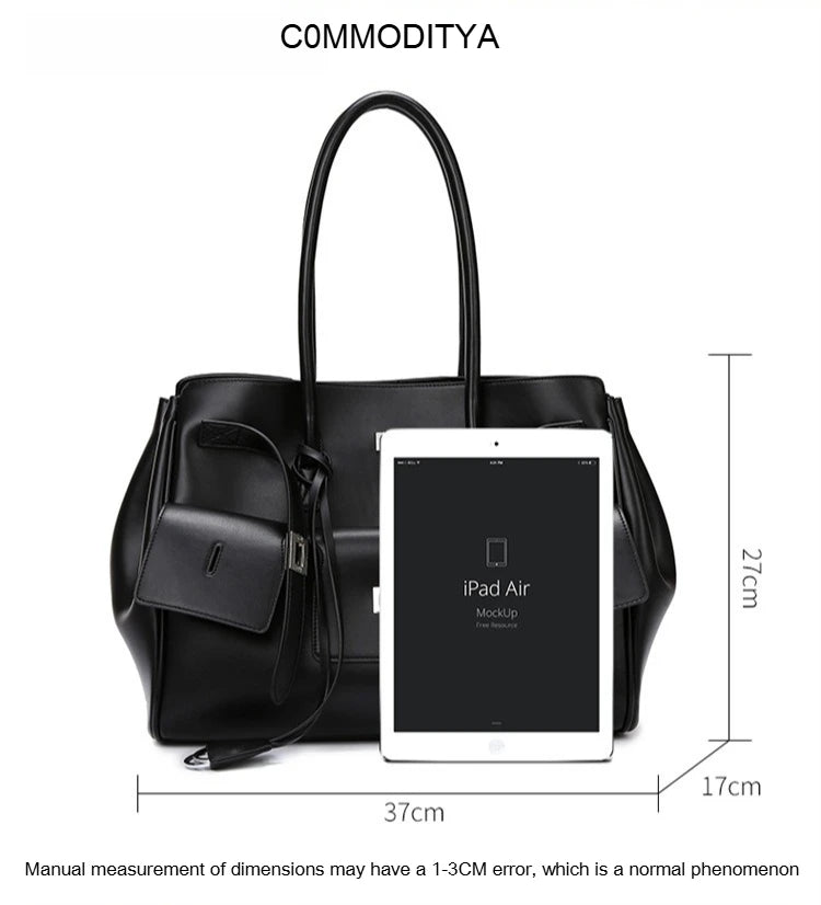 New Women's PU Leather Tote Bag Fashion Simple Ladies Handbag Female Large Capacity High Quality Shoulder Bag