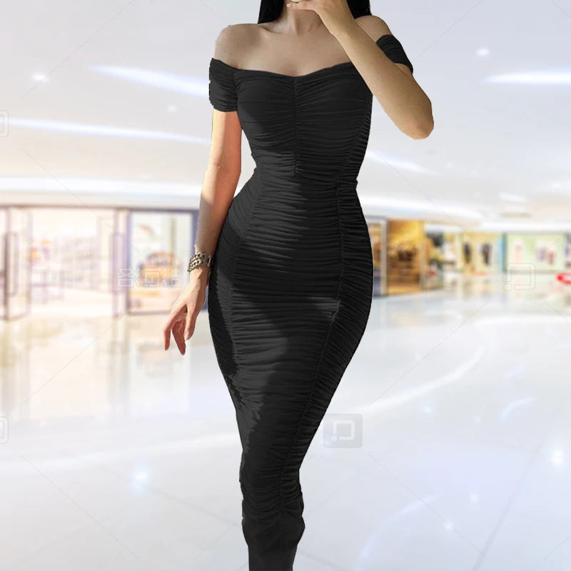 Women Summer Prom Dresses Evening Midi Bodycon Dress Elegant Club Sexy Outfits for Wedding Birthday Party
