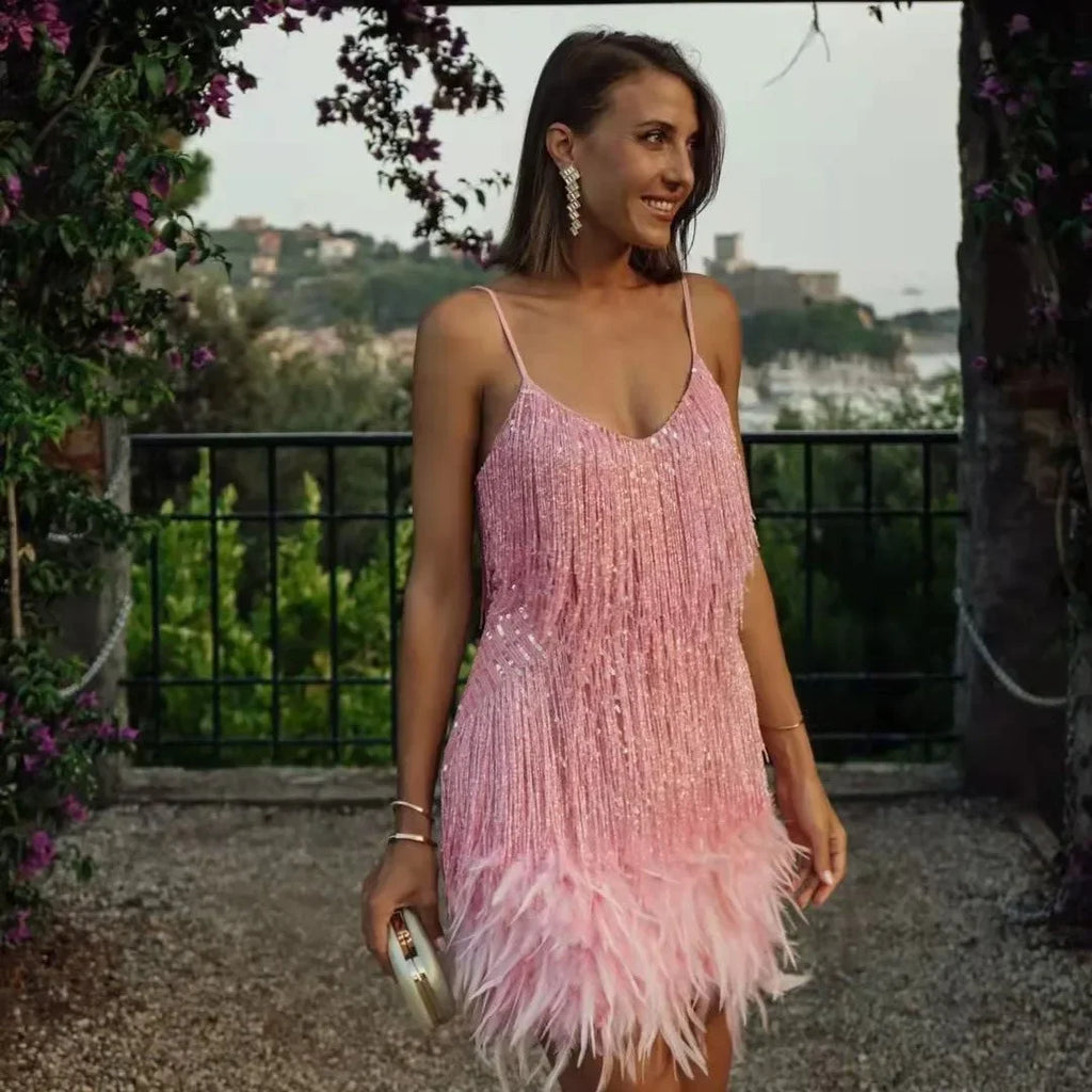 Luxury Tassel Fringed  Dress