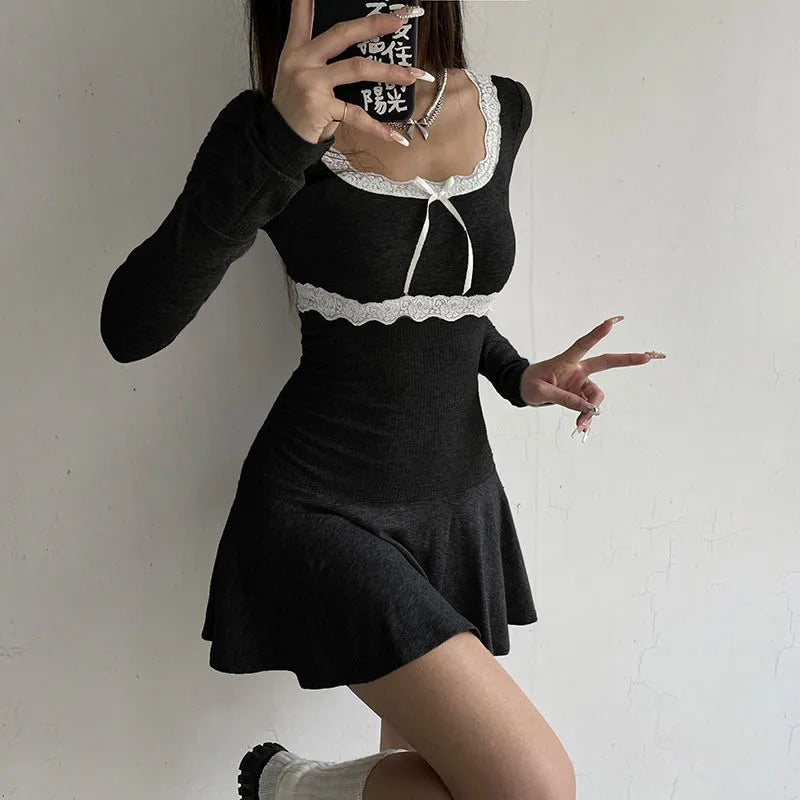 The Lace Patchwork Minidress