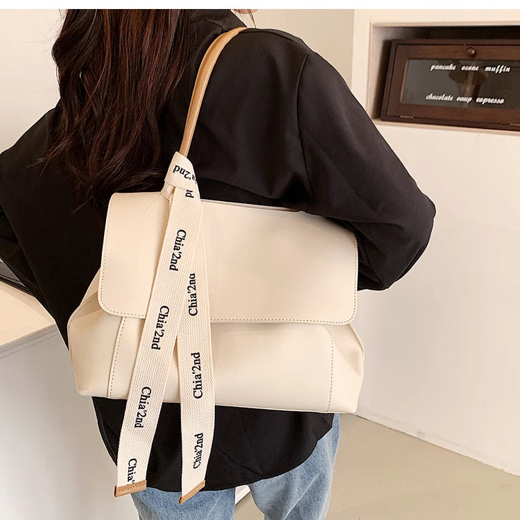 Tote Bag for Women 2024 PU Leather Purse and Handbag Lady Fashion Casual Solid Color Large Capacity Shoulder Bag