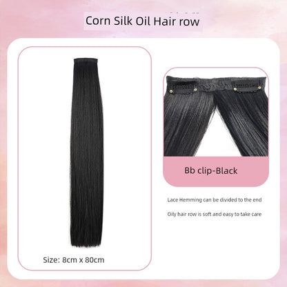 Han Dynasty Micro Oil Hair Pack Wig Set Additional Hair Volume Ancient Costume Style Winding Ring Vertical Ring Modeling Makeup Artist Special Straight Hair Piece
