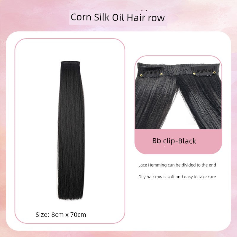 Han Dynasty Micro Oil Hair Pack Wig Set Additional Hair Volume Ancient Costume Style Winding Ring Vertical Ring Modeling Makeup Artist Special Straight Hair Piece