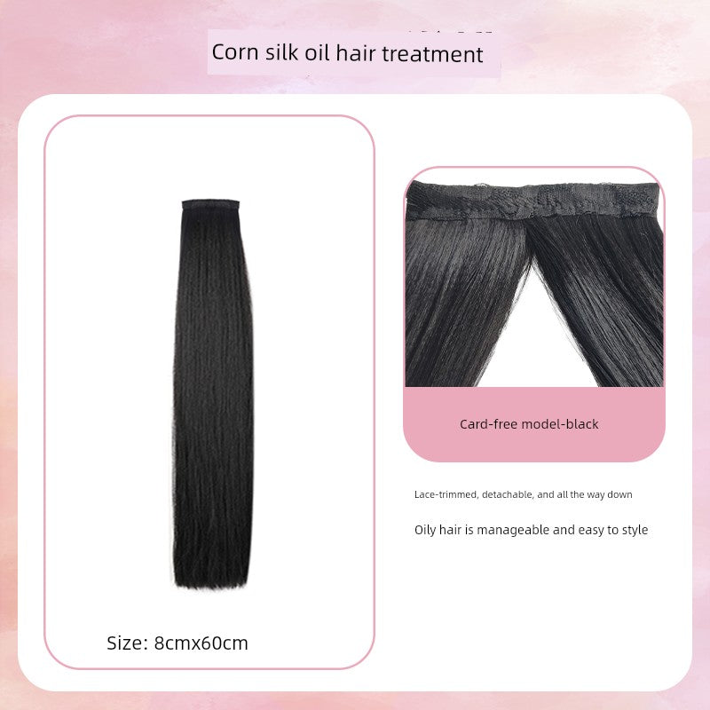 Han Dynasty Micro Oil Hair Pack Wig Set Additional Hair Volume Ancient Costume Style Winding Ring Vertical Ring Modeling Makeup Artist Special Straight Hair Piece