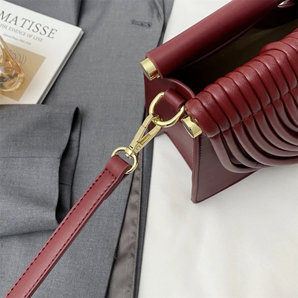 Branded Luxury Evening Clutch Purse For Women Noodles Design Golden Crossbody Bag For Wedding Dinner Party Designer Handbag 2025