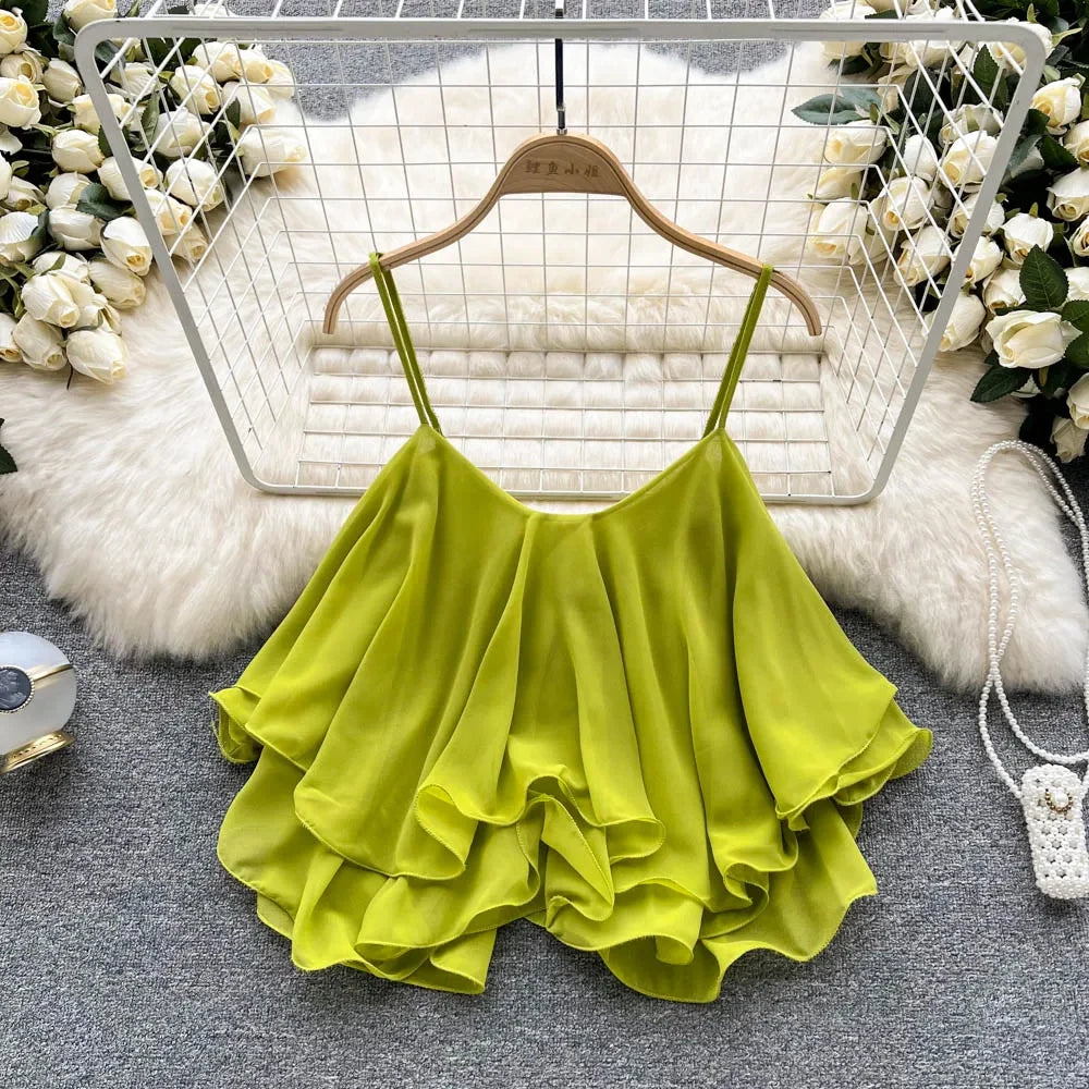 Ruffled Crop Cami