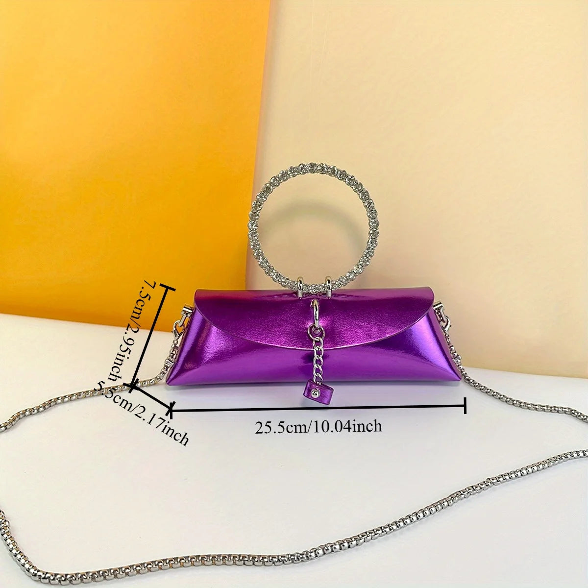 Women's Rectangular Evening Bag-Crystal Embellished Evening Clutch Elegant Party Purse for woman, Luxury Designer Handbags 2025