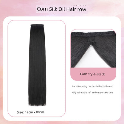 Han Dynasty Micro Oil Hair Pack Wig Set Additional Hair Volume Ancient Costume Style Winding Ring Vertical Ring Modeling Makeup Artist Special Straight Hair Piece