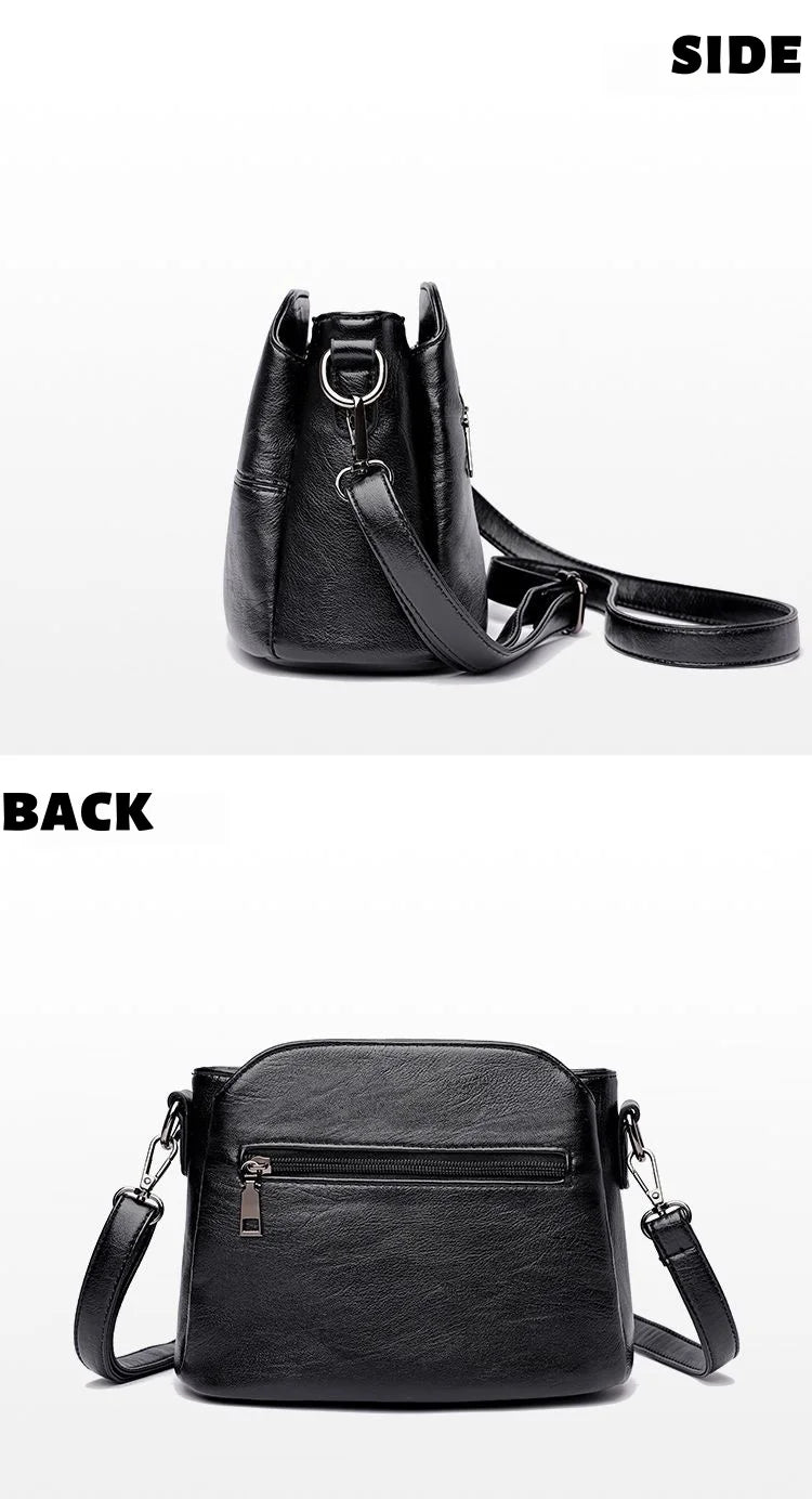 Pu crossbody bag with multi-pocket design, fashionable and versatile, suitable for daily outings as a shoulder bag