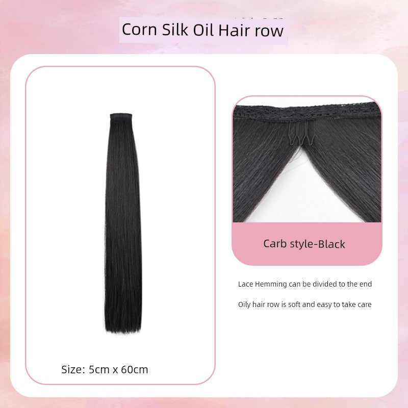 Han Dynasty Micro Oil Hair Pack Wig Set Additional Hair Volume Ancient Costume Style Winding Ring Vertical Ring Modeling Makeup Artist Special Straight Hair Piece