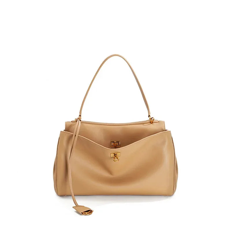 Rodeobag leather handbag, single shoulder crossbody bag, large capacity women's commuting high-end tote bag