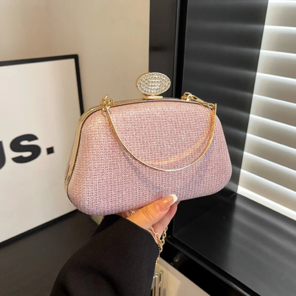 Dinner Shoulder Bag Stylish Evening Bag Wedding Clutch Handbag Black Ladies' Crossbody Bag For Dinner Event Formal Occasion