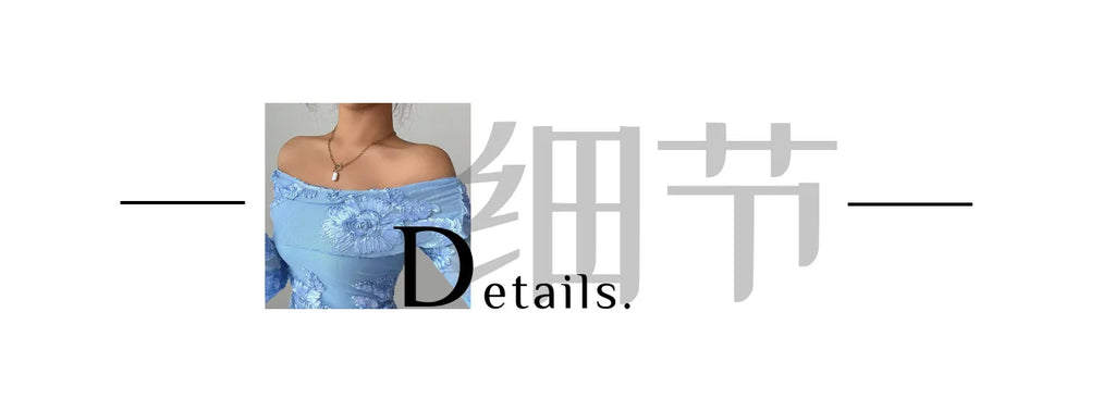 Versatile And Stylish Top For Women T Shirt One-shoulder Collar Flared Sleeves And Asymmetrical Hem Embroidery