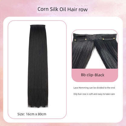 Han Dynasty Micro Oil Hair Pack Wig Set Additional Hair Volume Ancient Costume Style Winding Ring Vertical Ring Modeling Makeup Artist Special Straight Hair Piece