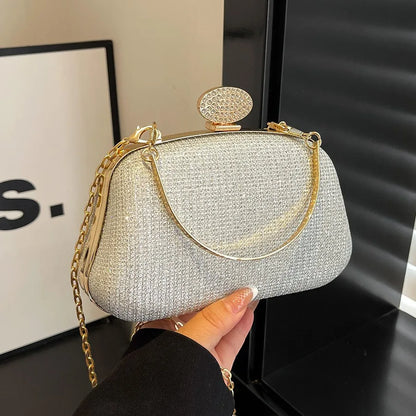 Dinner Shoulder Bag Stylish Evening Bag Wedding Clutch Handbag Black Ladies' Crossbody Bag For Dinner Event Formal Occasion