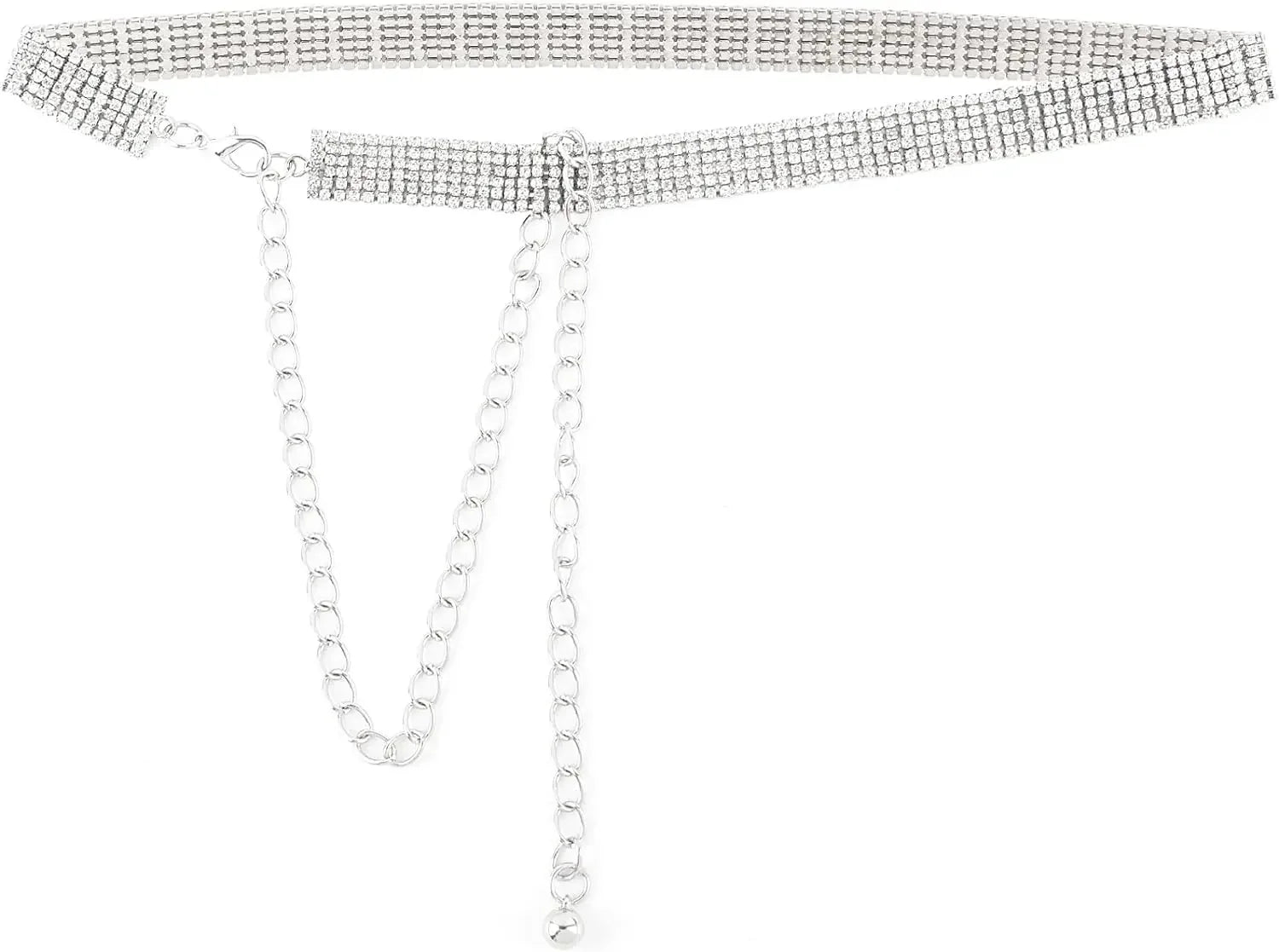Rhinestone Waist Chain Belt Crystal Belly Chain for Women and Girls