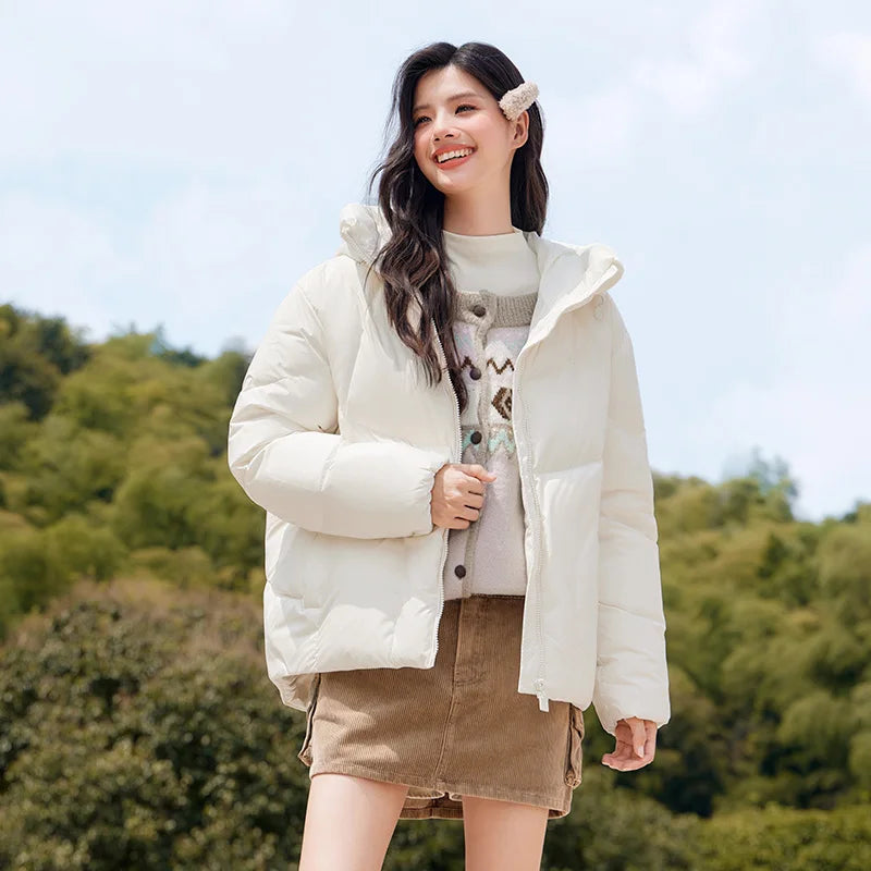 Semir Down Jacket Women Mid-Length Waterproof and Warm Winter Oversize Hooded Versatile Coat