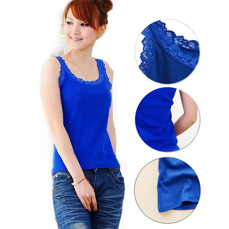 2025 Summer Top Women Sleeveless Lace Tank Top Sexy Women's T-shirt Vest Tank Tops Female Vest Tops White Black Underwear Women