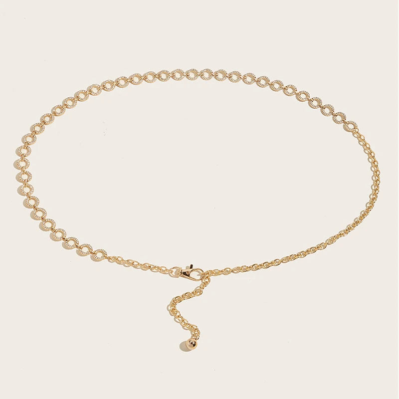 Fashion Luxury Women Waist Chain Belt Vintage Body Jewelry Dress Decorations Chains Waistband Chain Belt Fashion Belts